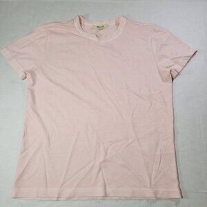 Madewell Women Pink Cotton Perfect Crewneck Short Sleeve T-Shirt Size XXS
